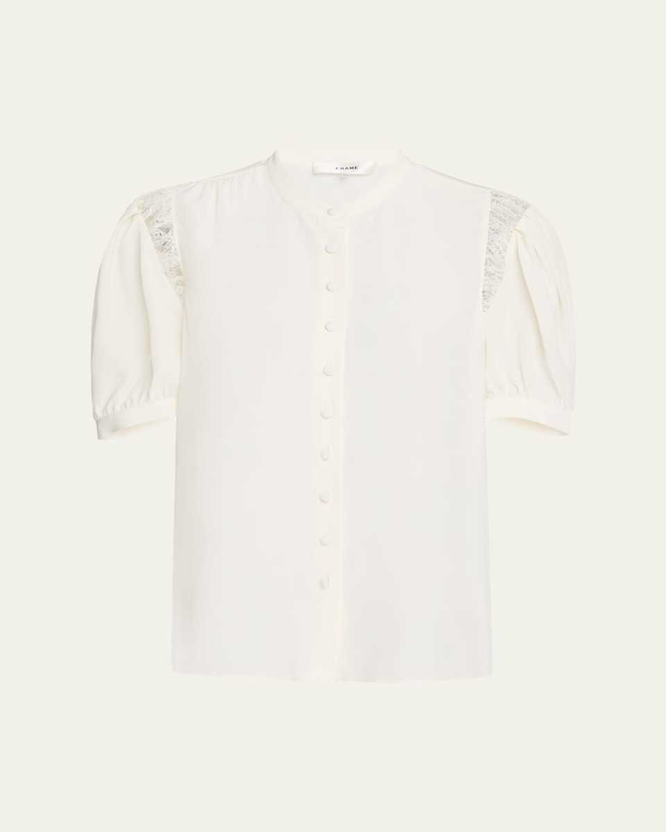 Lace Shoulder Blous